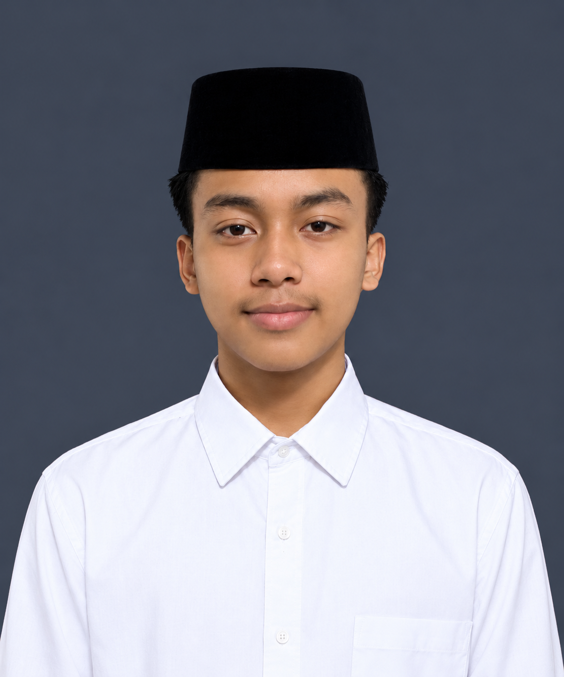 restored portrait in traditional cap